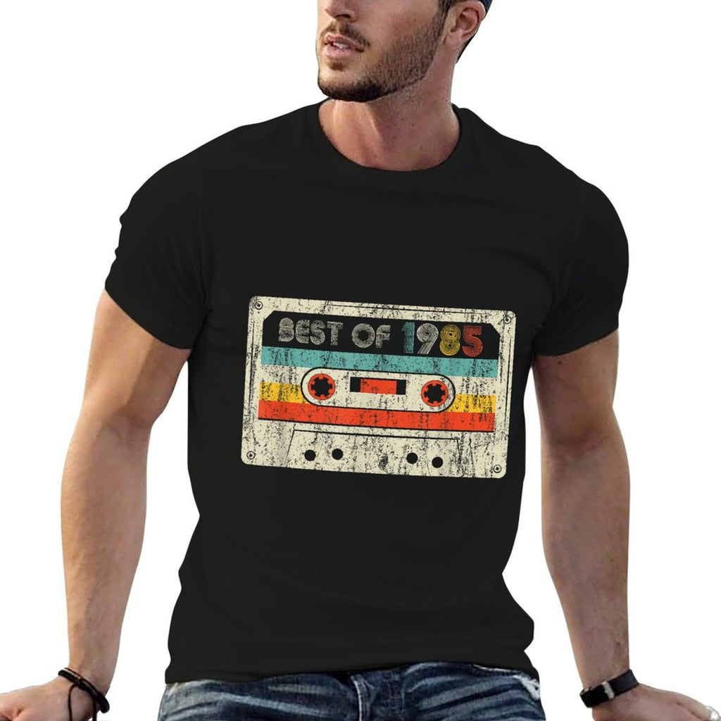 Best Of 1985 Vintage 1985 Cassette Tape Men Women Birthday  Quick-drying T-Shirt