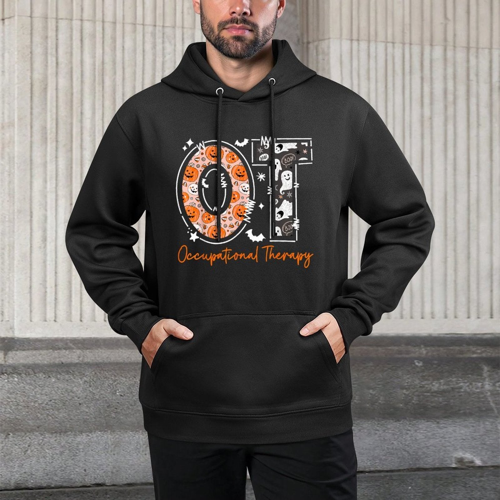 Spooky Occupational Therapy Therapist Halloween Funny OTA OT Layering Staple Hoodie