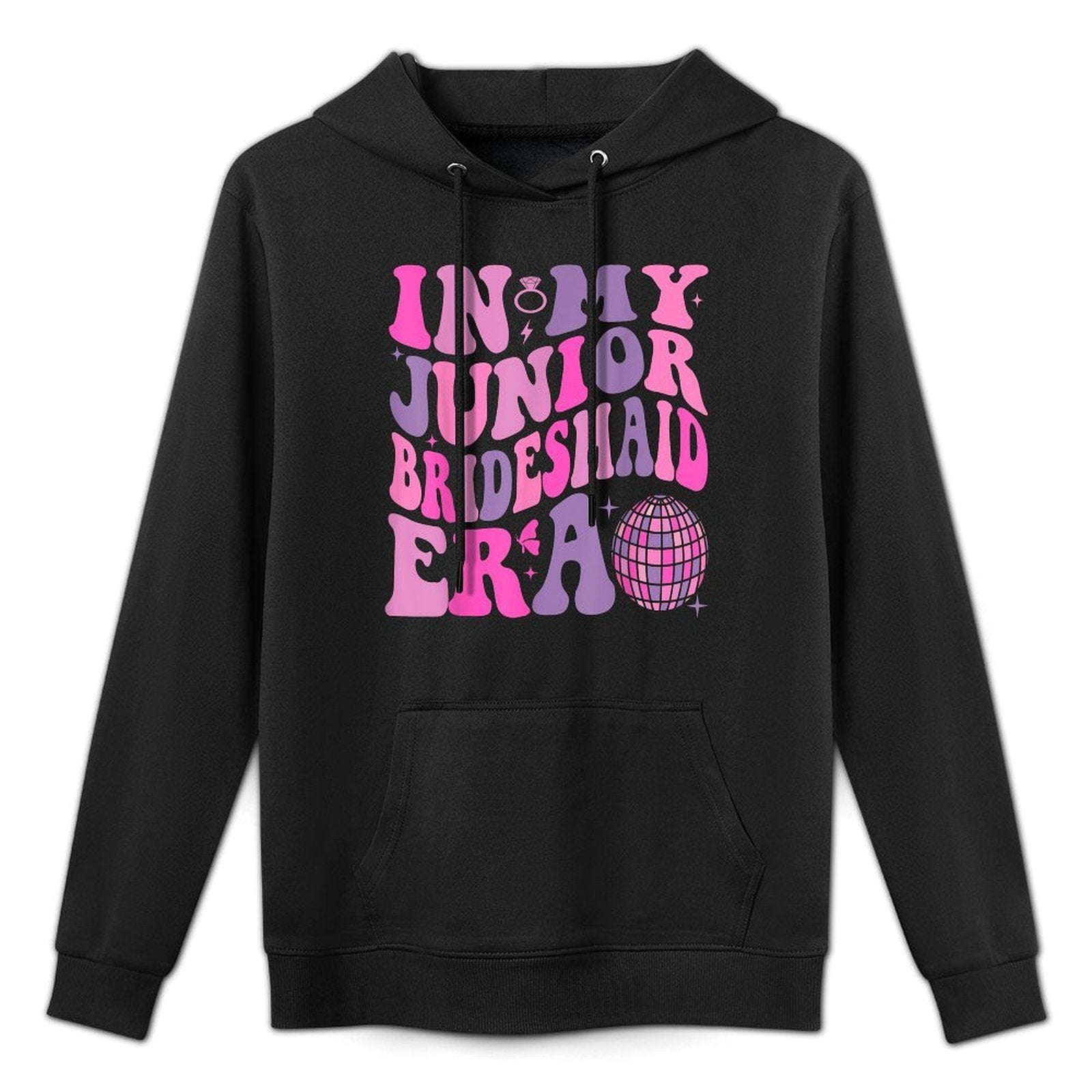Groovy In My Junior Bridesmaid Era Wedding Bride Engagement Durable Construction Hoodie