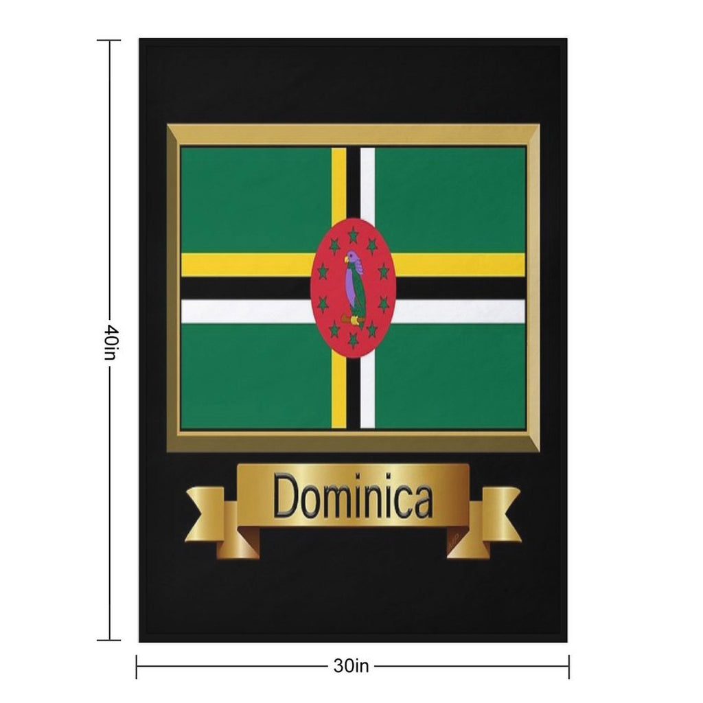 Dominica Flag Gifts, Stickers & Products - Named Lightweight Throw Blanket