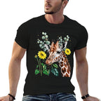 Giraffe Outfit Idea For Women Novelty Botanical Themed  Stretchy T-Shirt