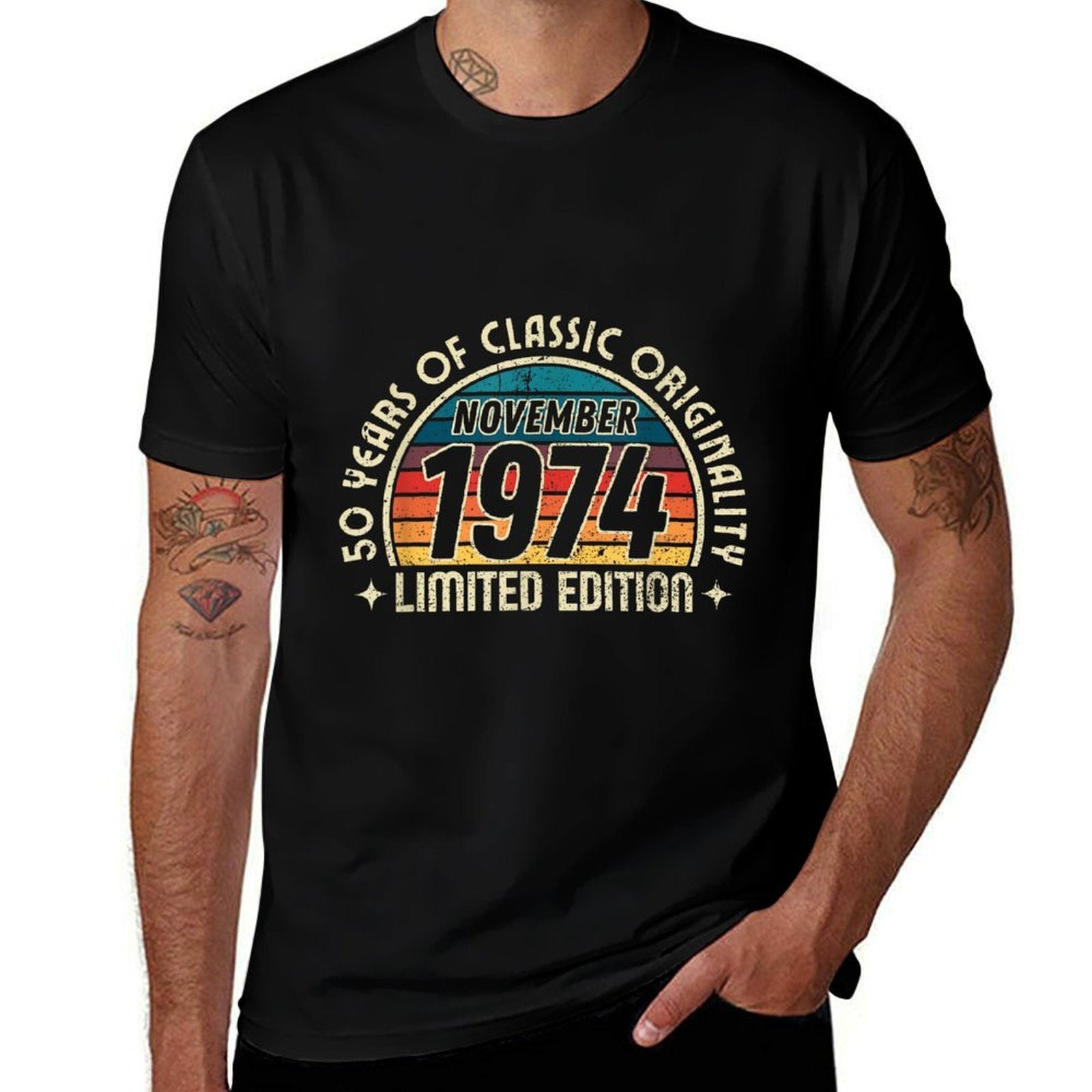 November 1974 50 Years of Classic Originality 50th Birthday  Slim-fit Cut T-Shirt