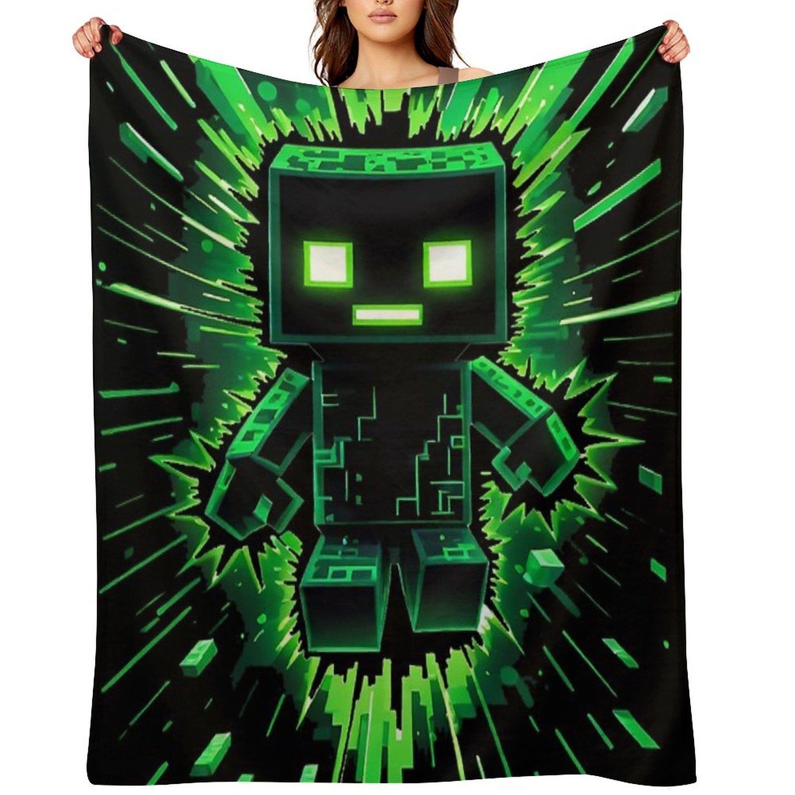Creeper Explosion 2 Sustainable Throw Blanket