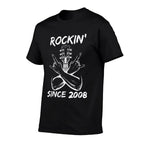 Rockin' Since 2008 Rock 17th Birthday Guitar 17 Years Old  High-quality Stitching T-Shirt