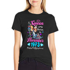 A Queen Was Born in November 1973 50th Birthday  Moisture-wicking T-Shirt
