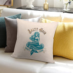 Salty Hair. Don’t Care. Mermaid Summer Design Soft High-Density Material Throw Pillow