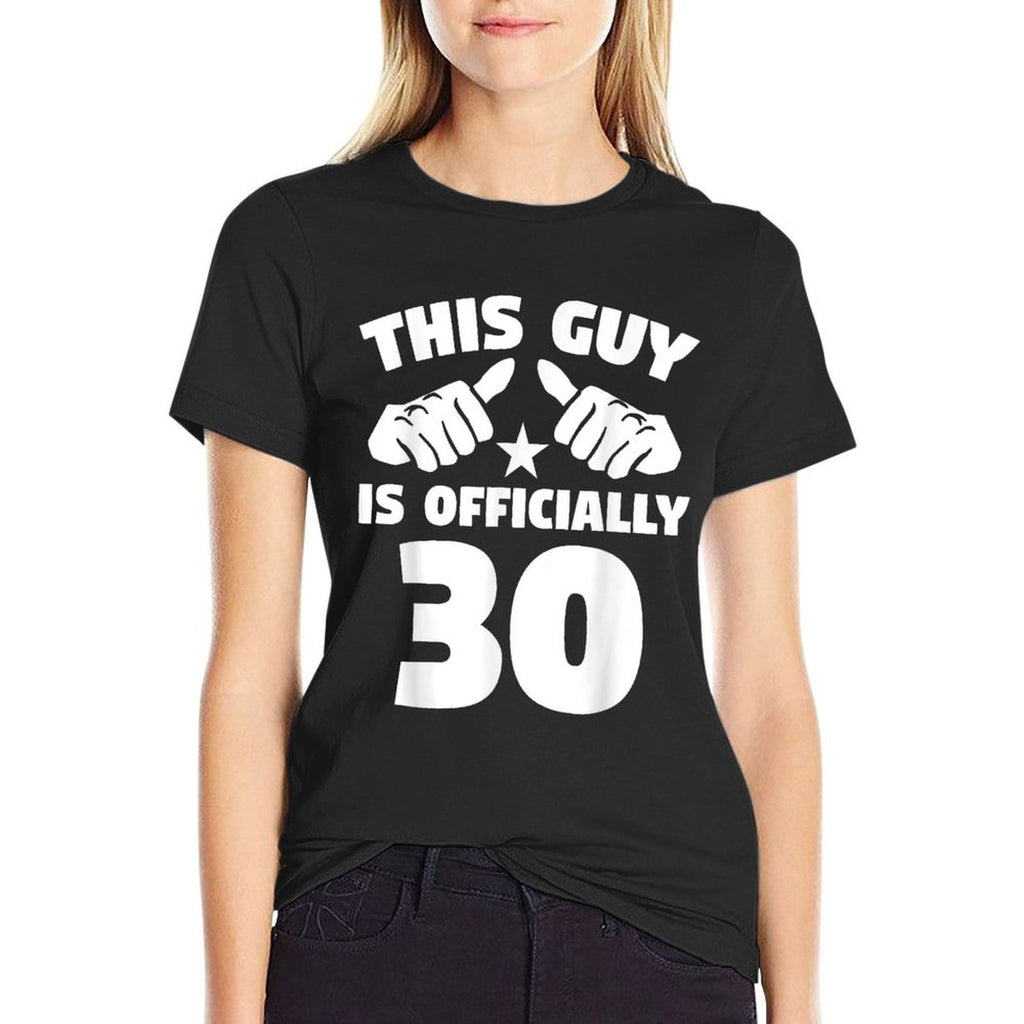 Mens This Guy Is Officially 30 Years Old 30th Birthday  Relaxed-fit T-Shirt