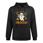 Im Just Here For The Boos Funny Ghost Retro Halloween Moisture-Wicking Hoodie