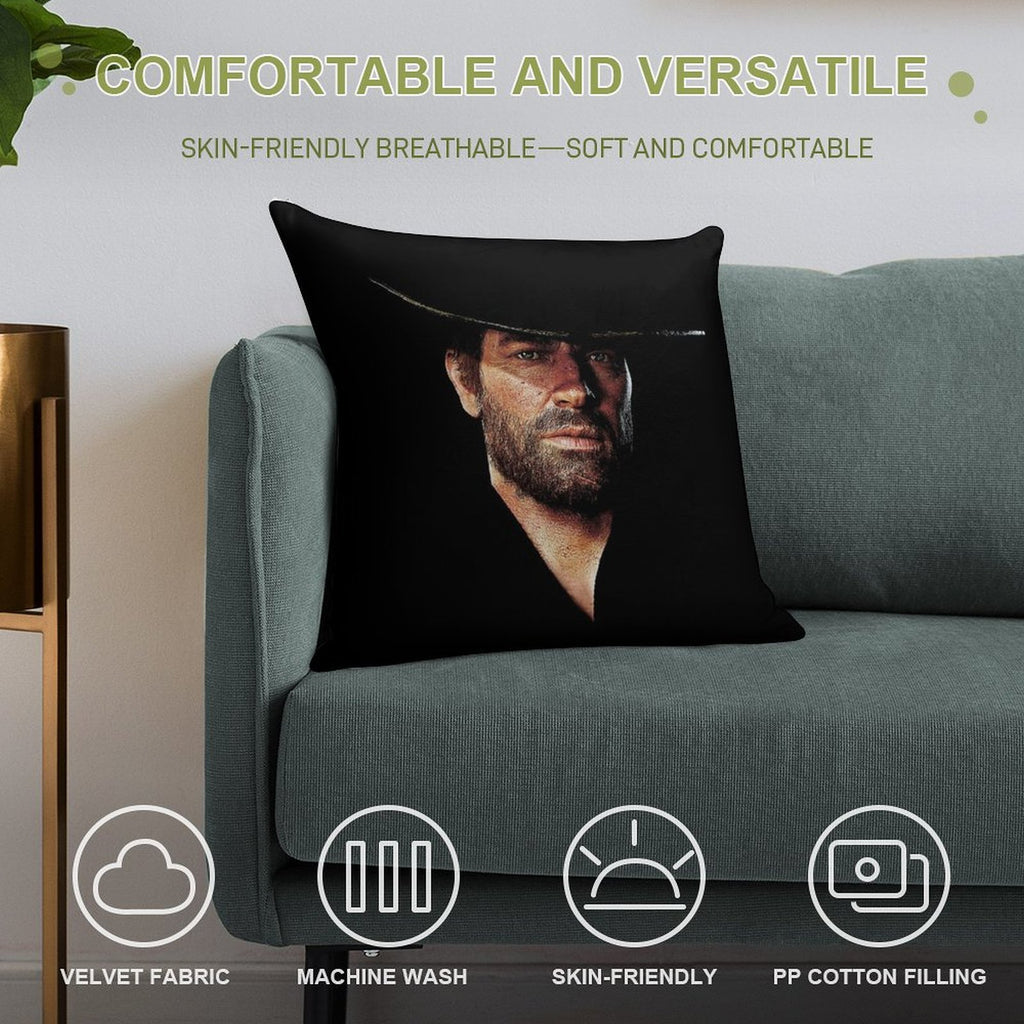 Arthur Morgan Soft Washable Throw Pillow