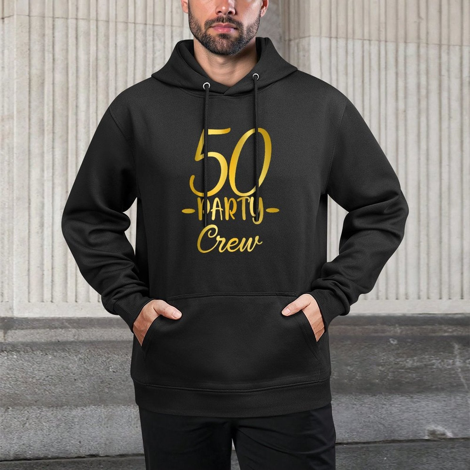 50 Party Crew 50th Birthday Group Friends Drinking Beers Customizable Surface Hoodie
