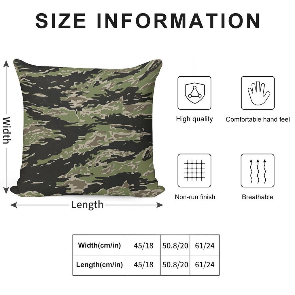Overgrown Tiger Camo Soft Ultra-Soft Texture Throw Pillow