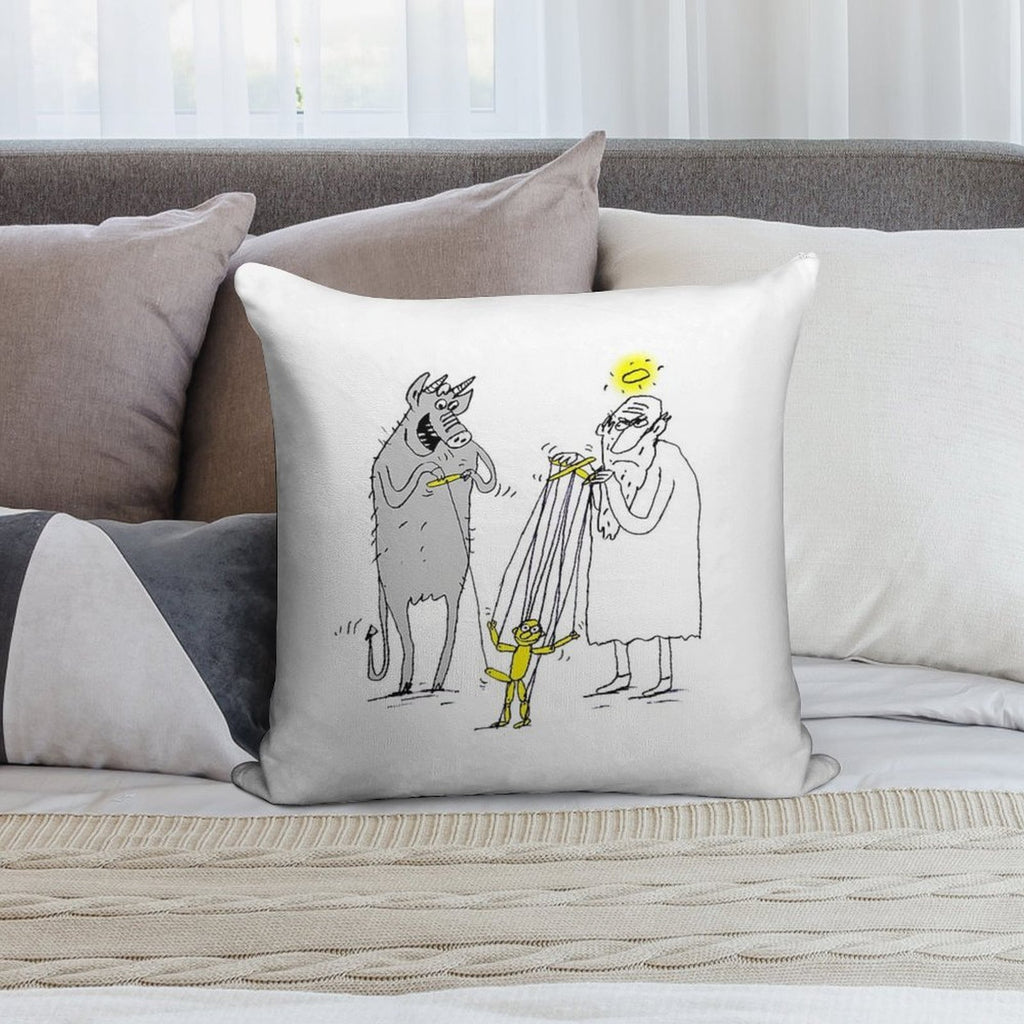 Who Pulls Which String Soft Warmth Comfort Throw Pillow