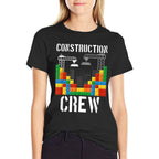 Construction Crew Master Builder Bricklayer Building Blocks  Odor-resistant T-Shirt