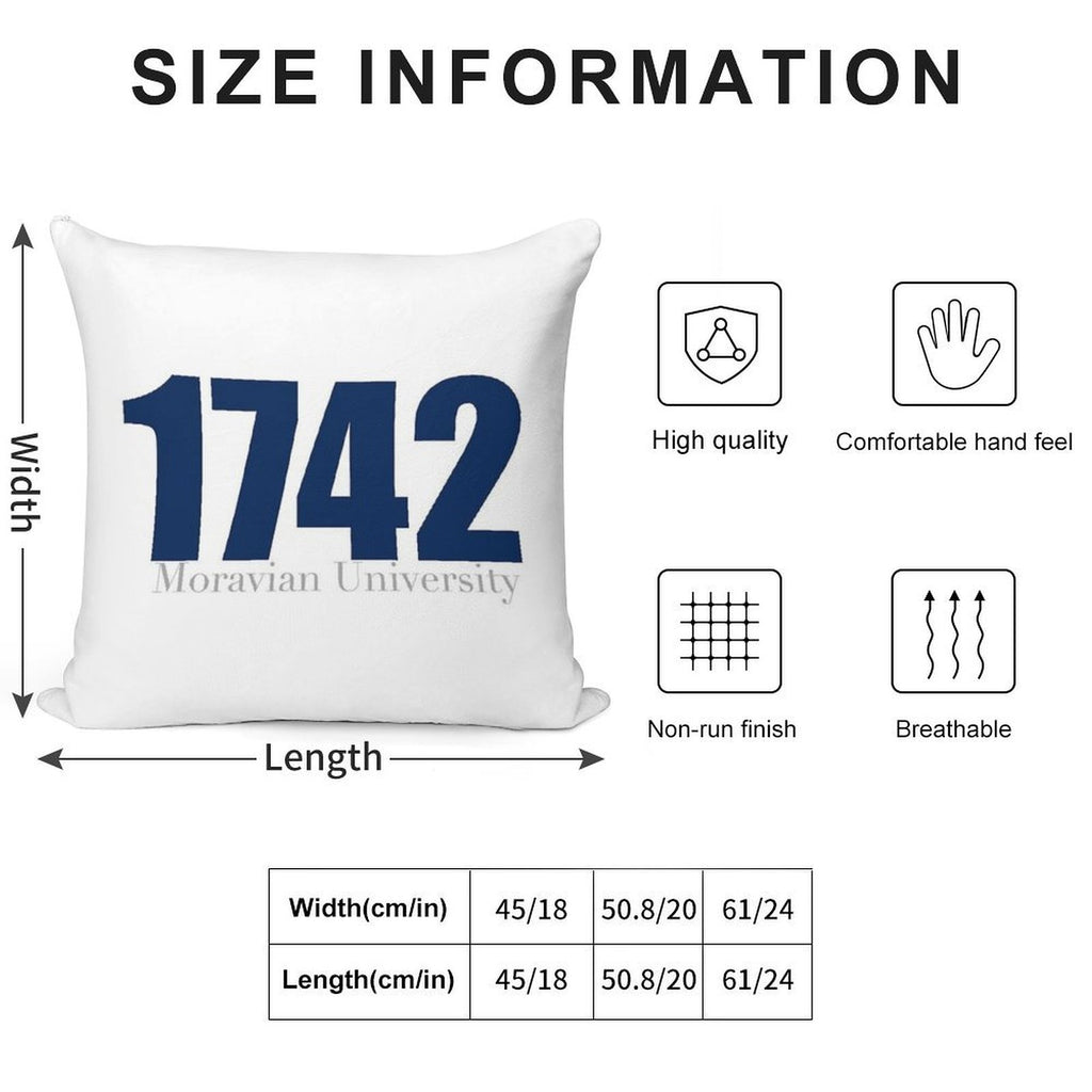 Moravian University 5 Soft Fade-Resistant Throw Pillow