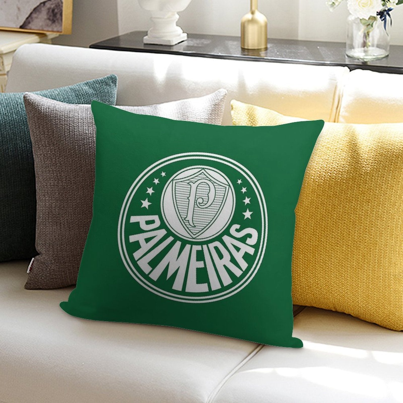 Palmeiras Soft Multiple Sizes Throw Pillow