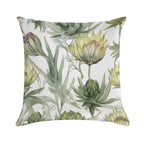 Botanical Green Pattern Soft Hidden Zipper Throw Pillow