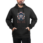 Wolf Girl Who Loves Wolves Women Youth Kids Floral Wolf Customizable Surface Hoodie