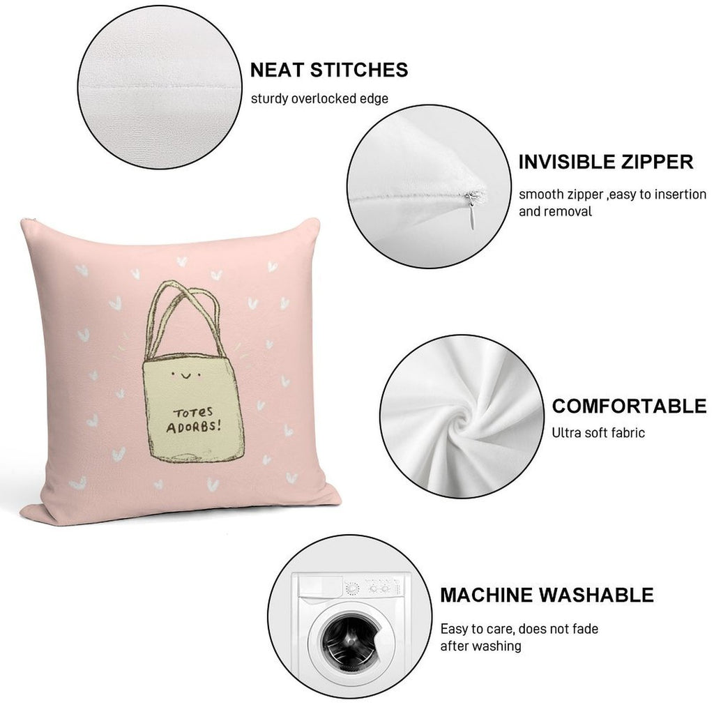 Totes Adorbs! Soft Durable Construction Throw Pillow