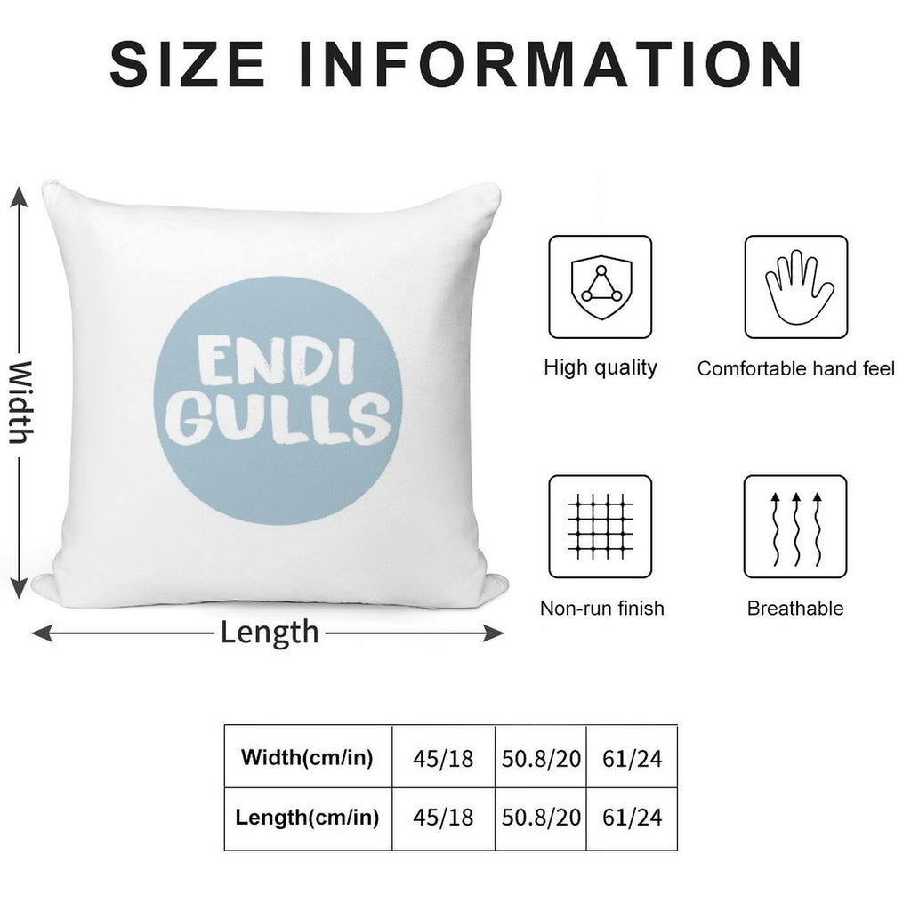 ENDI GULLS Soft Durable Construction Throw Pillow