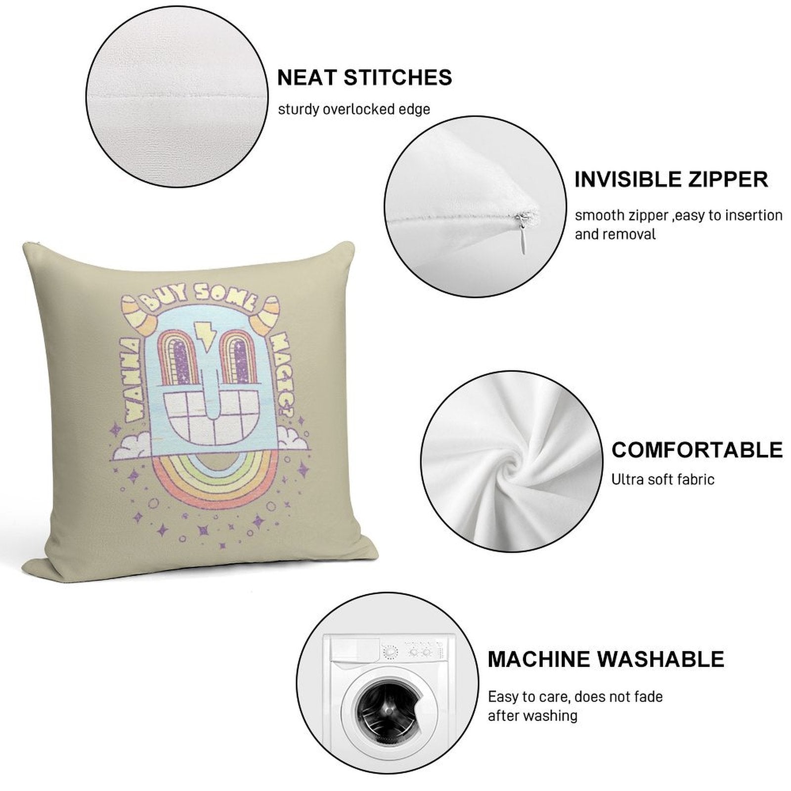 Wanna Buy Some Magic Soft Anti-Pilling Throw Pillow
