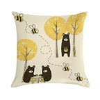 Bear Necessities Pattern Soft Anti-Pilling Throw Pillow
