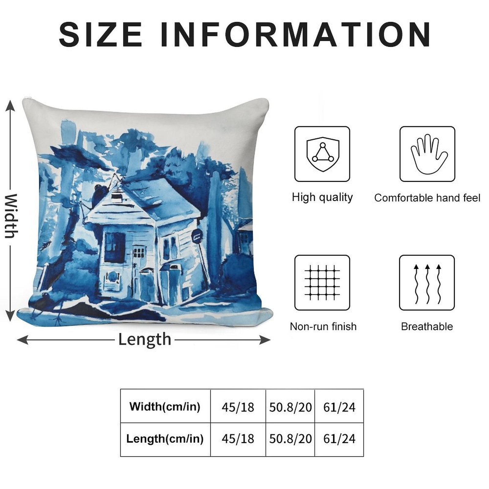 Watercolor Dabble Soft Decorative Cover Throw Pillow