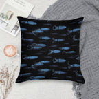 Firefly Squid Hotaruika Bioluminescent Soft Reinforced Edging Throw Pillow