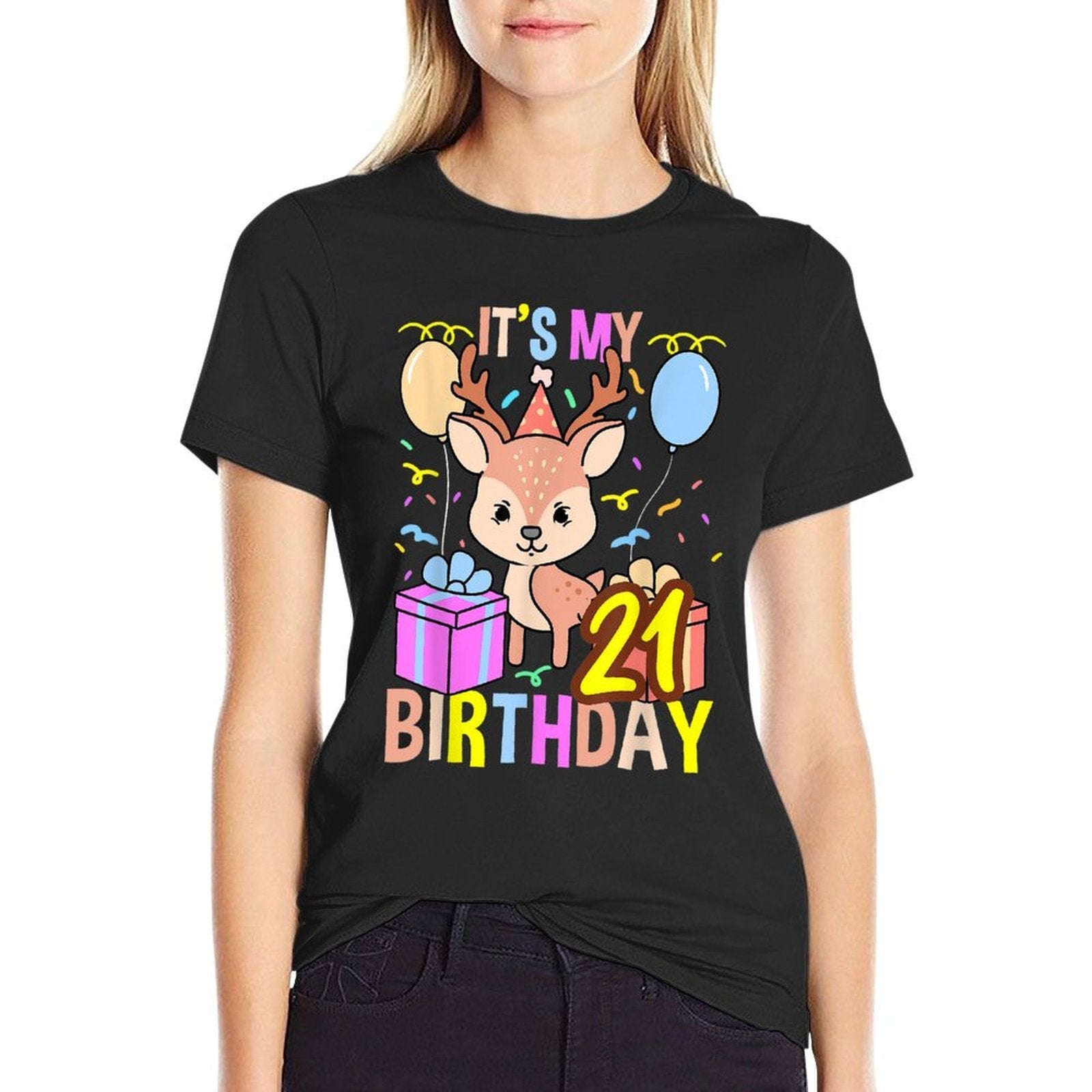 Its My 21st Birthday Deer  Breathable T-Shirt
