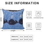Icelandic Sweater Pattern - Whales Soft Home Decor Throw Pillow