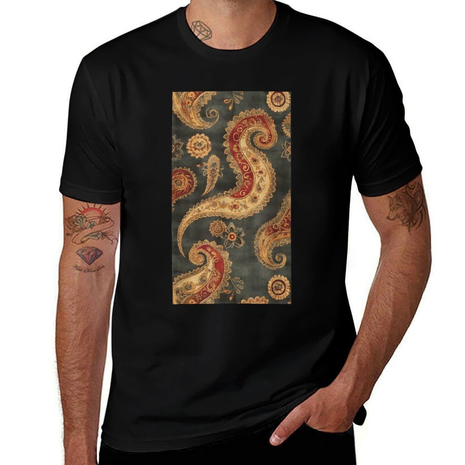 Vintage-inspired Paisley Pattern Bohemian Vintage  Breathable T-Shirt