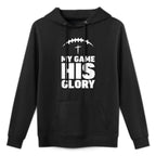 My Game His Glory Football Christian Jesus Winner Men Colorfast Hoodie