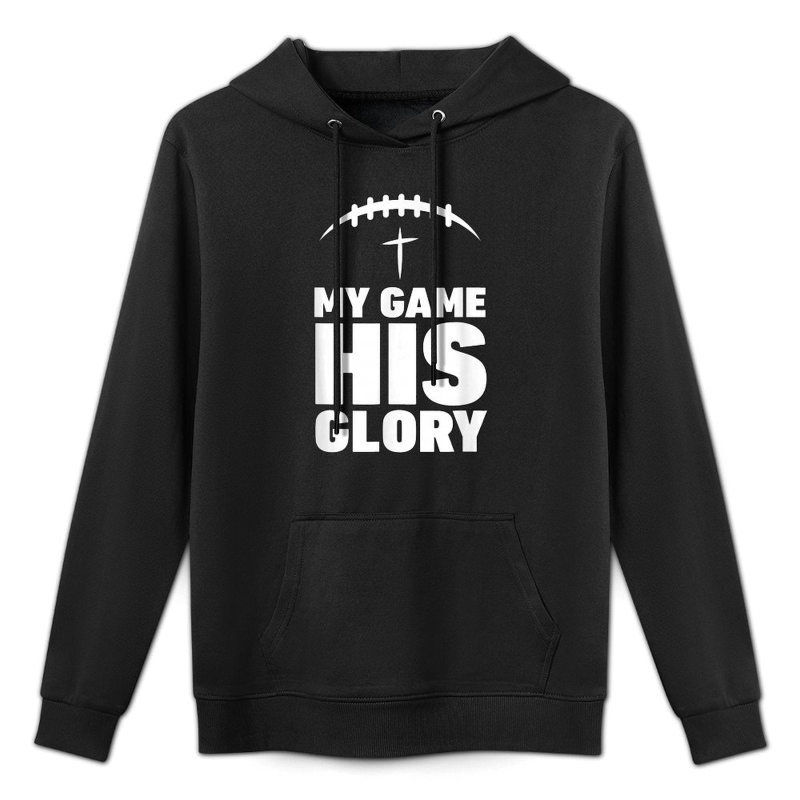 My Game His Glory Football Christian Jesus Winner Men Colorfast Hoodie
