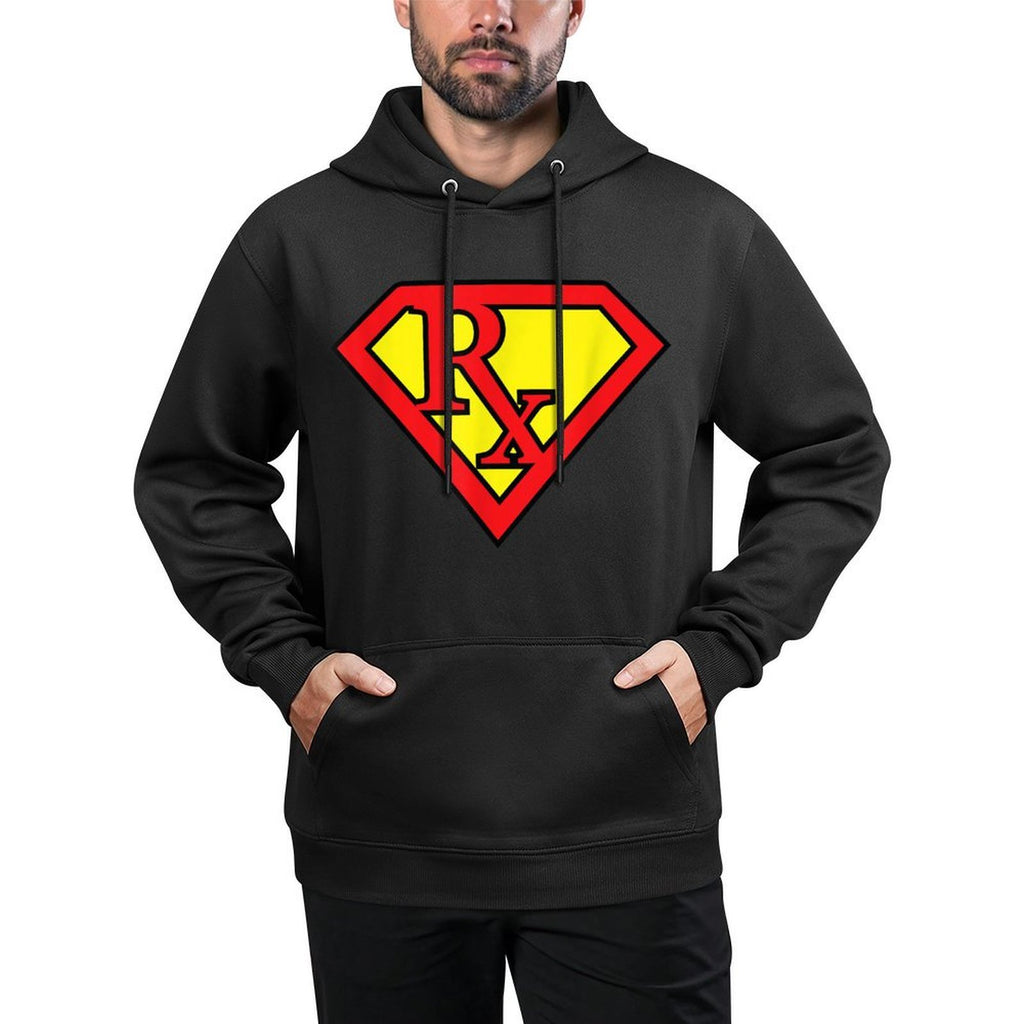 Rx Superhero Pharmacist Pharma Tech Funny Appreciation Gift Relaxed Fit Hoodie