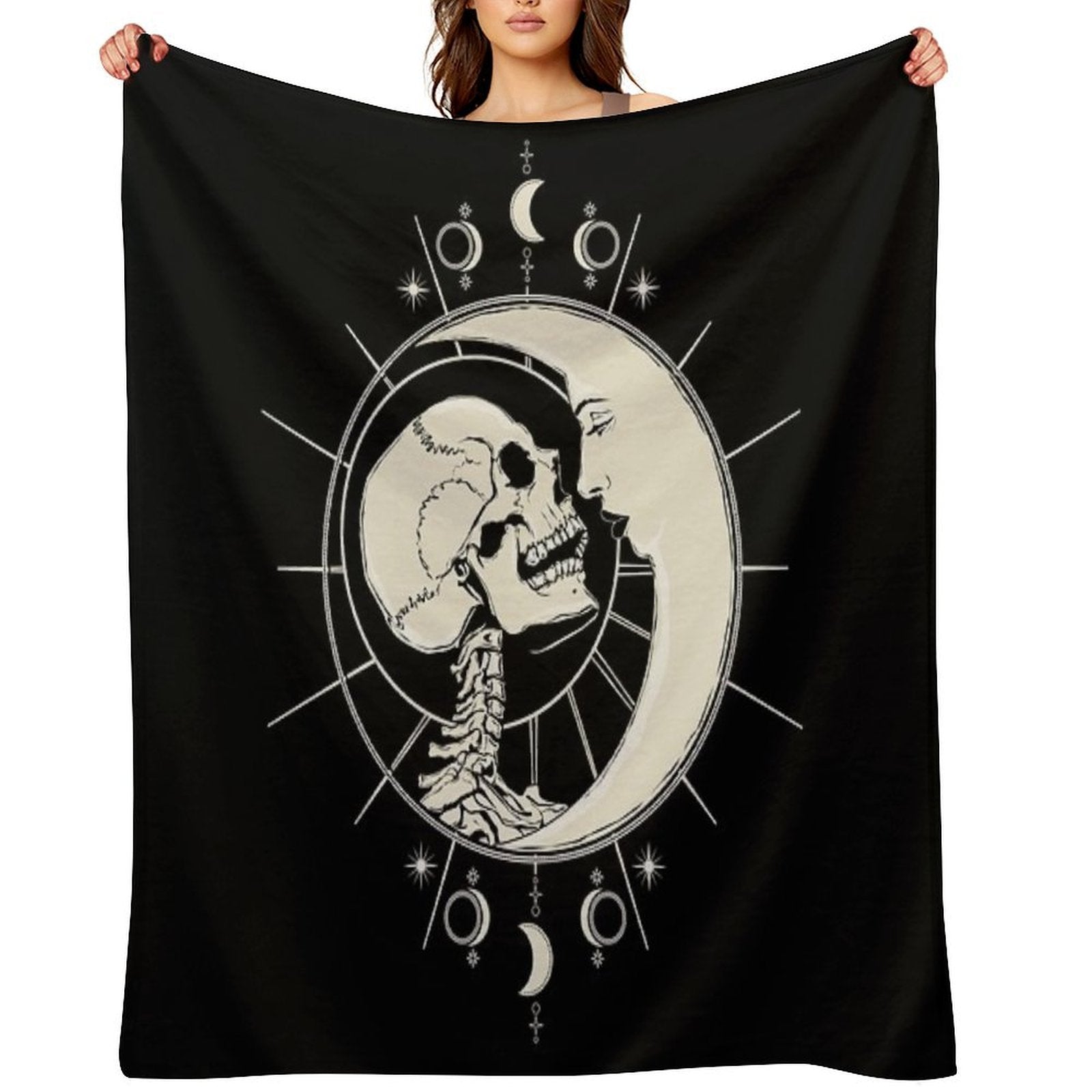 Kissed by The Moonlight Shrink-resistant Throw Blanket