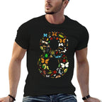 8 Years Old Eight Bug 8th Birthday Bugs Insects Boy Girl  Rolled Sleeves T-Shirt