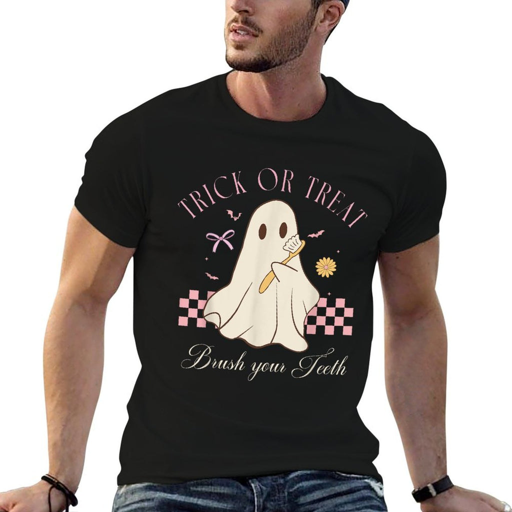 Trick Or Treat Brush Yourth Dental Hygienist Halloween  Quick-drying T-Shirt