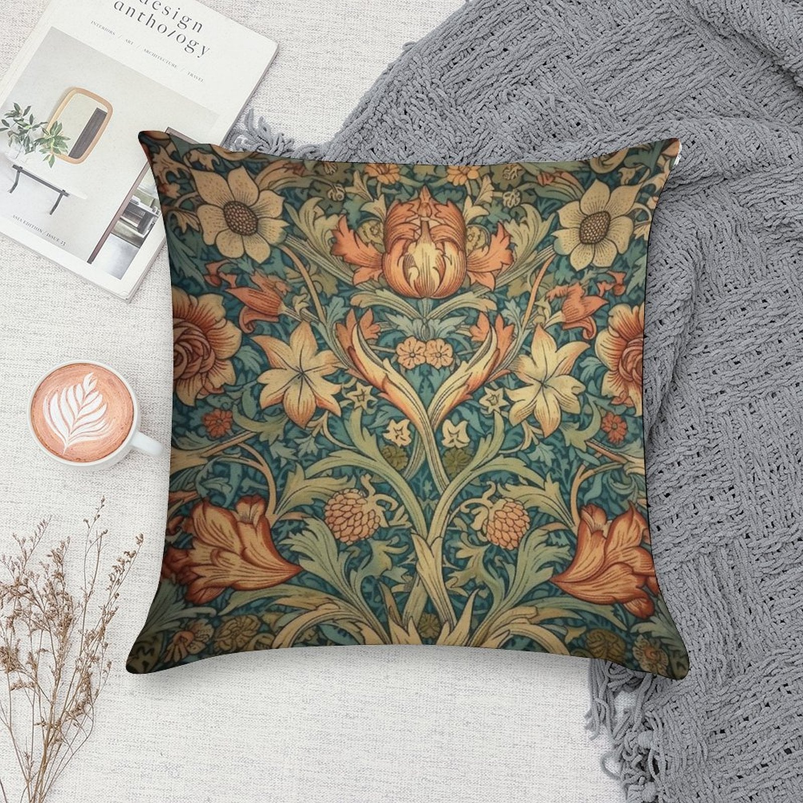 William Morris Soft Multiple Sizes Throw Pillow