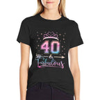 40 And & Fabulous 1982 40Th Birthday Gift For Womens  Stretchy T-Shirt