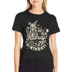 21st Birthday Girl Sips Sip Hooray It's My 21st Birthday  Fade-proof Color T-Shirt