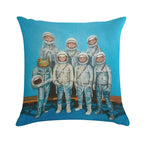 1959 Astronaut Frog's Space Race Soft Gift Ready Throw Pillow