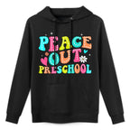 Peace Out Preschool Retro Graduation Last Day Of School Relaxed Fit Hoodie