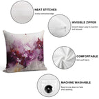 Magenta Abstract Art Canvas Print Soft Warmth Comfort Throw Pillow
