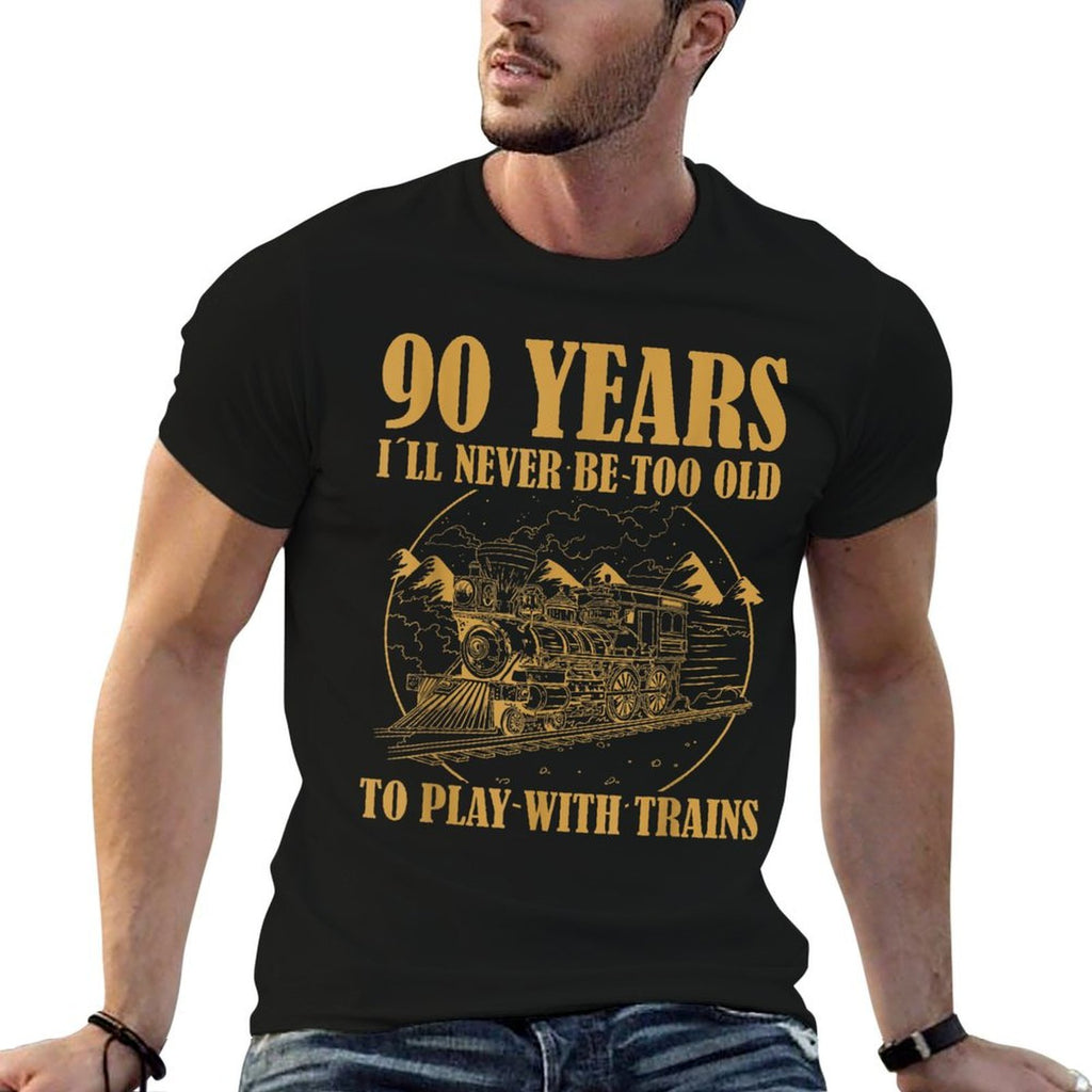 90 Year Old Vintage Railroad Steam Train 90th Birthday  Vintage-inspired T-Shirt