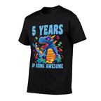 Happy 5 Birthday 5 Year Old Autistic Autism 5th Birthday  Cotton T-Shirt