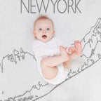 Long Island Map Machine-washable Throw Blanket