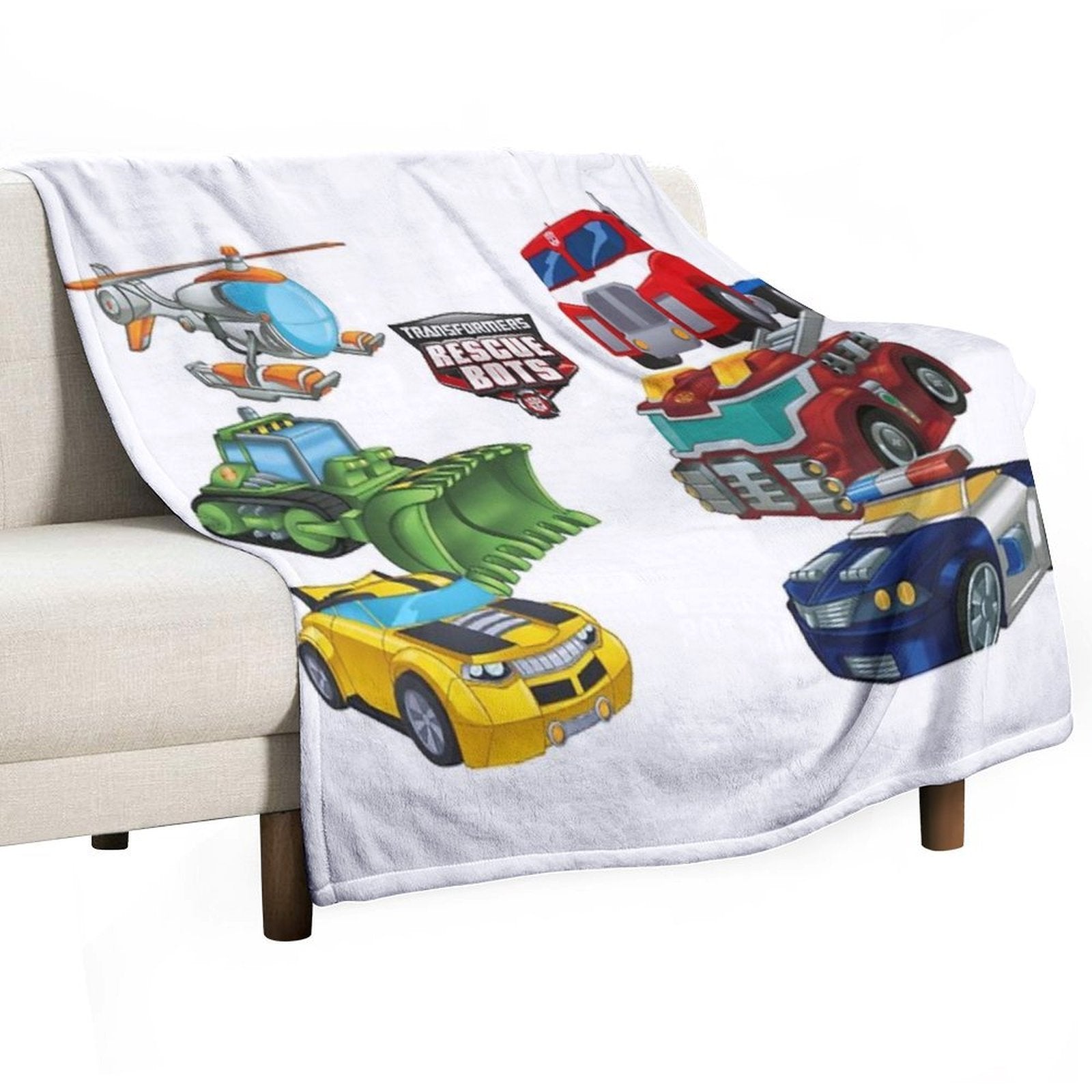Transformers Rescue Bots Vechicles Anti-pilling Throw Blanket