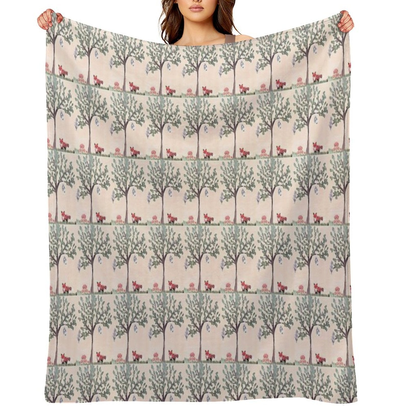 Forest Visitors Durable Throw Blanket