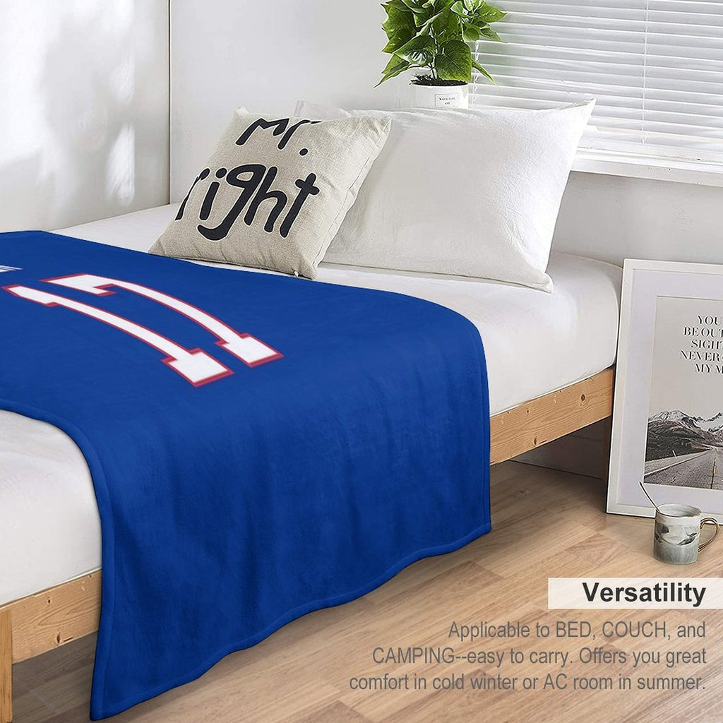 Josh Allen Buffalo Bills Jersey Number Premium Throw Blanket