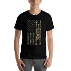 Trump United States Distressed Camo W US  Slim-fit Cut T-Shirt