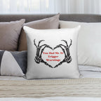 You Had Me At Trigger Warnings, Bookish Sticker, Waterproof Sticker, Book Club Vinyl Soft Shrink-Resistant Throw Pillow